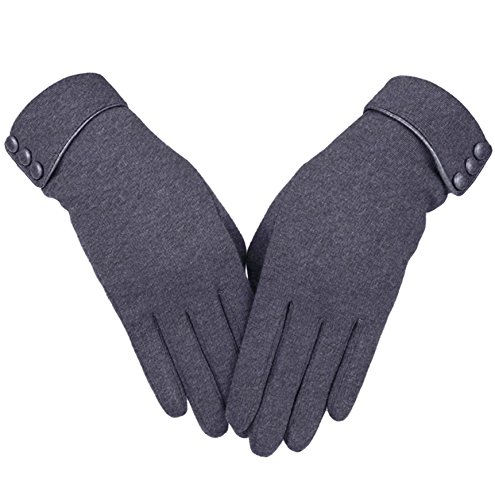 Product Cover Knolee Women's Screen Gloves Warm Lined Thick Touch Warmer Winter Gloves,Grey
