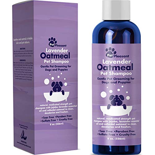 Product Cover HONEYDEW Colloidal Oatmeal Dog Shampoo with Pure Lavender Essential Oils - No Tear Shampoo for Dry Itchy Skin Relief - Pet Odor Eliminator - Grooming Shampoo
