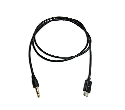 Product Cover Audio Output Cable,SinLoon Micro-USB to 1/8 Stereo 3.5mm Audio Car AUX Cable for Samsung Galaxy S3 i9300 S2 i9100 i9220 (3.2 Feet = 1 Meter, Black)