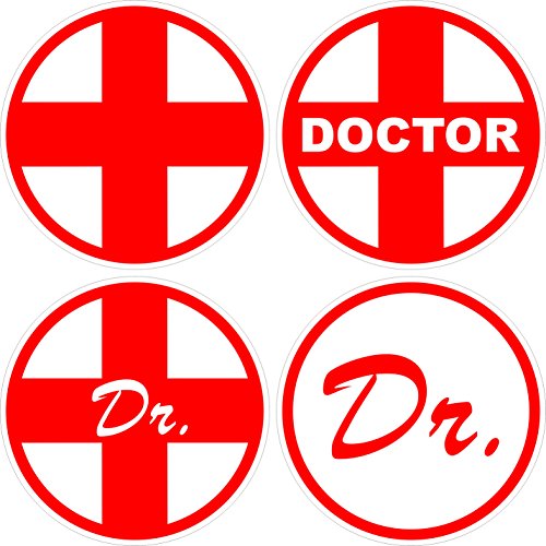 Product Cover Idesigns Universal Red Outer Stickers for All Cars and Bikes - Set of 4