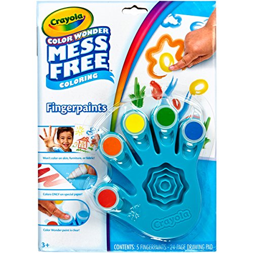Product Cover Crayola, Color Wonder Mess-Free Fingerpaints and Paper, Art Tools, Paint, Paper, Great for Travel