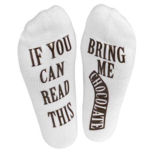 Product Cover If You Can Read This Bring Me Some Chocolate Women's Novelty Socks Cute Fun Gift