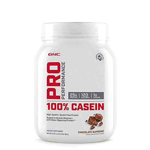 Product Cover GNC Pro Performance 100% Casein Protein Powder - Chocolate Supreme, 28 Servings, Supports Muscle Recovery