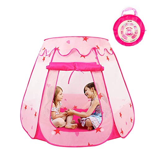 Product Cover KIDAMI Princess Pop Up Tent for Toddlers and Girls (No Assembly Required), Foldable and Portable with a Carrying Bag, As Playhouse & Ball Pit for Indoor Outdoor (Pink)