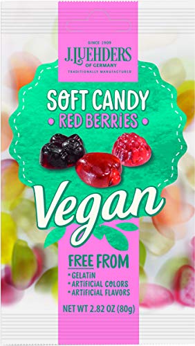 Product Cover J. Luehders Vegan Soft Gummy Candy, Red Berries, 2.82 Ounce (Pack of 10)