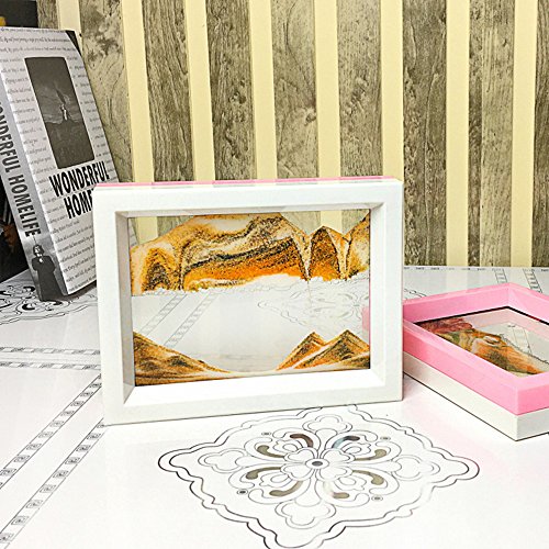 Product Cover CooCu Moving Sand Art Picture,Desktop Art Toys and As A Gift(Summer Beach) - Black,Pink and White,Orange