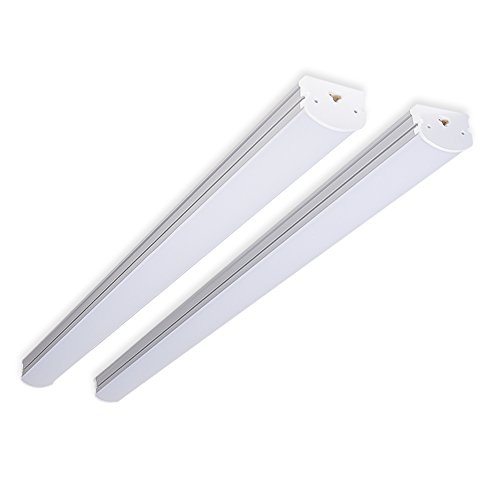 Product Cover (Pack of 2) Barrina 4ft 45 Watt Extendable Utility LED Shop Light Workbench Light 6500K Super Bright White 4500lm 300W Equivalent Built-in ON/Off Switch Frosted Linear LED Light Bar