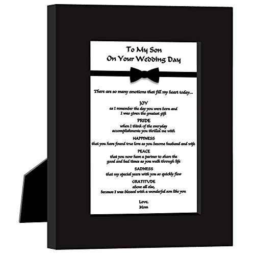 Product Cover Wedding Gift for Son from Mom, Sweet Poem in Frame from Mother of The Groom