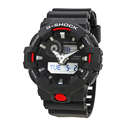 Product Cover Casio G Shock Quartz Watch with Resin Strap, Black, 25.8 (Model: GA700-1ACR)