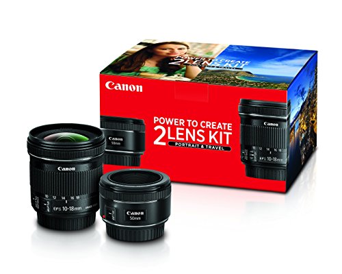 Product Cover Canon Portrait and Travel Two Lens Kit with 50mm f/1.8 and 10-18mm Lenses