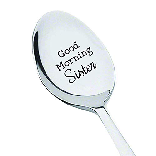 Product Cover Good morning sister spoon-sister gift-sister in law gift-sister birthday gift-sister in law-sister wedding gift-sister gift ideas sister birthday Christmas gifts