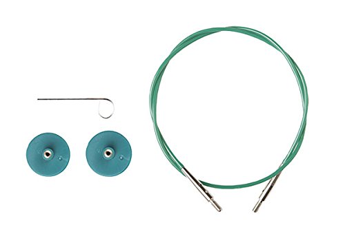 Product Cover Options Interchangeable Circular Knitting Needle Cables - Green Cables (40
