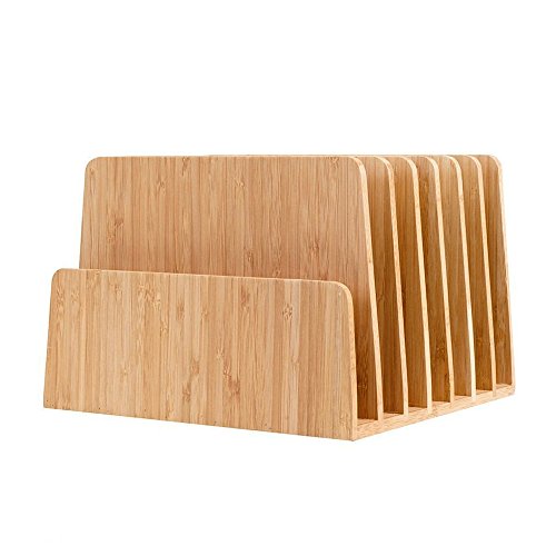Product Cover MobileVision Bamboo Desktop File Folder Organizer and Paper Tray, 7 Slots