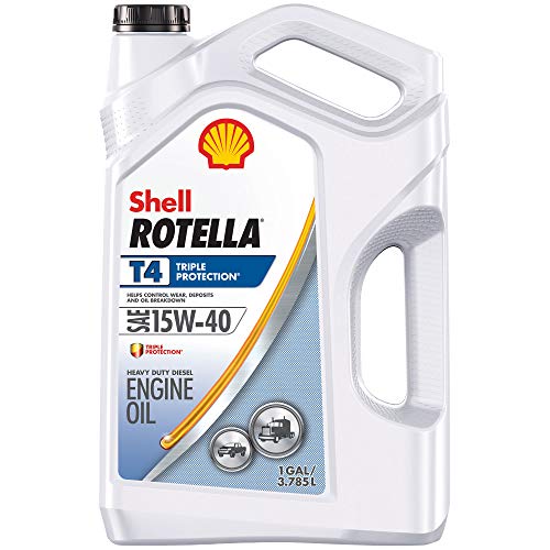 Product Cover Shell Rotella T4 Triple Protection Conventional 15W-40 Diesel Engine Oil (1-Gallon, Case of 3)