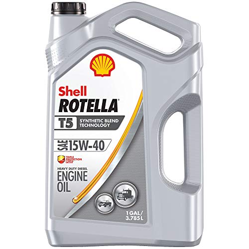 Product Cover Shell Rotella T5 Synthetic Blend 15W-40 Diesel Engine Oil (1 Gallon, Case of 3)