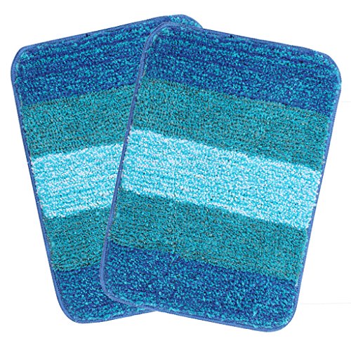Product Cover Saral Home Microfiber Bath Mat (35x50cm, Turquoise) - Pack of 2)