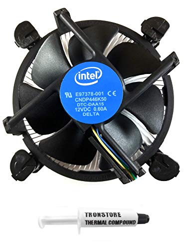 Product Cover Intel Core i3 i5 i7 Socket 1151 1150 1155 1156 4-Pin Connector CPU Cooler with Copper Core Base & Aluminum Heatsink & 3.5-Inch Fan with TRONSTORE Thermal Paste (TS1)
