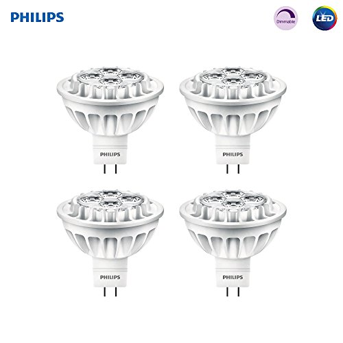 Product Cover Philips LED 461509 Bright White 50 Watt Equivalent MR16 LED Light Bulb, 4 Pack, 4-Pack, 4 Piece