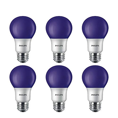 Product Cover Philips LED 463208 Purple 60 Watt Equivalent A19 LED Light Bulb, 6 Pack, 6 Piece