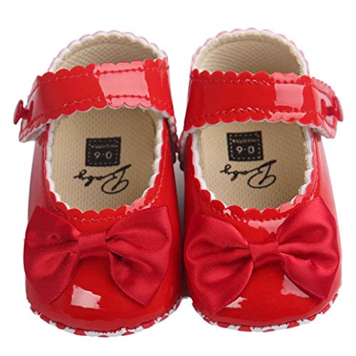 Product Cover Binmer(TM) Baby Girl Bowknot Leater Shoes Sneaker Anti-slip Soft Sole Toddlerr
