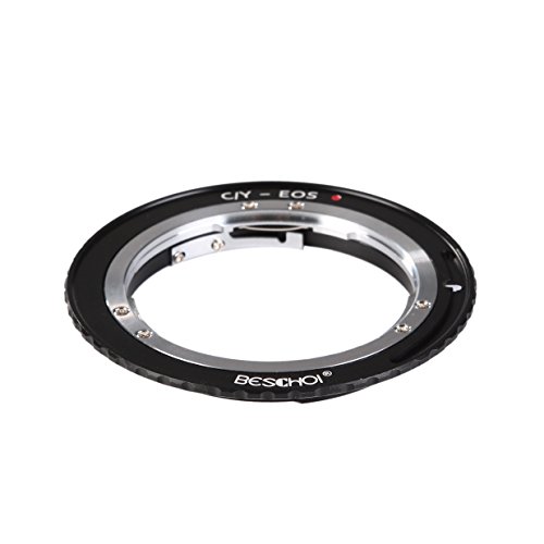 Product Cover Beschoi Lens Mount Adapter for Contax Yashica C/Y Lens to Canon EOS (EF, EF-S) Mount SLR Camera Body, Such as Canon 1D, 1DS, Mark II, III, IV, 10D, 20D, 30D, 40D, 750D