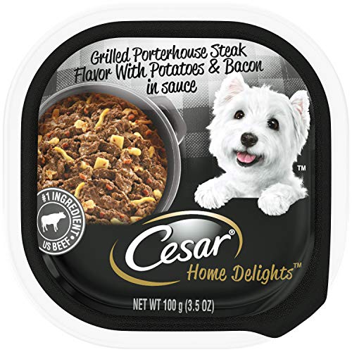Product Cover Cesar Home Delights Grilled Porterhouse Steak Potatoes, Bacon & Cheese Wet Dog Food (Pack Of 24)