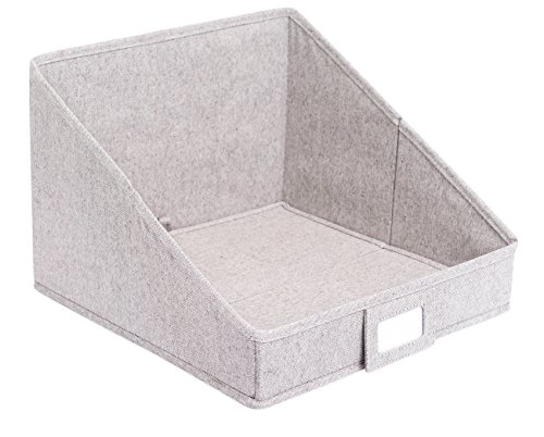 Product Cover Internet's Best Open Cloth Storage Bin | Closet Shelf Storage Box | Organize Sheets Blankets Towels Sweaters Scarfs | Grey (1 Pack)