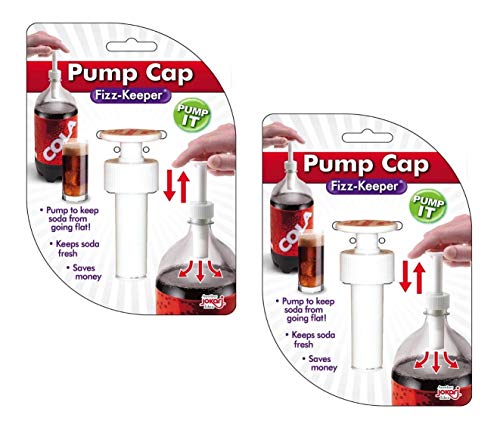 Product Cover Jokari Fizz Keeper Pump Cap 2 Liter/Lt Soda Pop Bottles Saves Carbonation 2-Pack