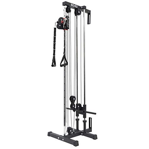 Product Cover Valor Fitness BD-62 Wall Mount Cable Station with Adjustable Dual Pulley System and Strap Handles for Functional Home Gym