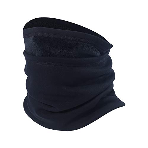 Product Cover Neck Gaiter Warmer Windproof Mask Fleece - Free UV Face Mask Black