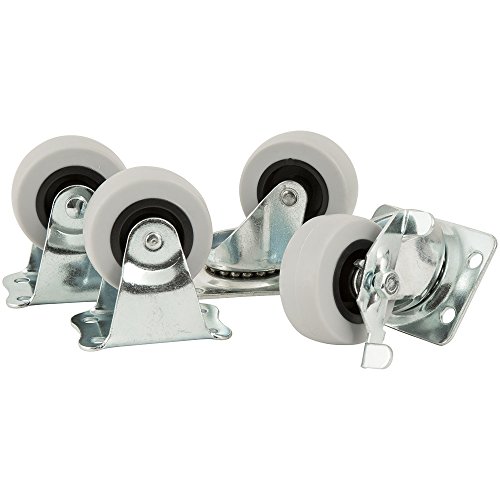 Product Cover Titan Casters by Waxman 4033256TS All-in- One 2 inch TPR Casters, 4 Pack, Load Rating 360 lbs, Piece