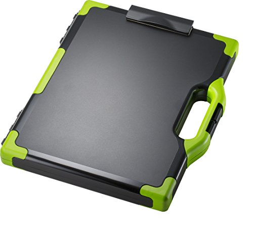 Product Cover Officemate OIC Carry-All Clipboard Storage Box, Letter/Legal Size, Black & Green (83325)
