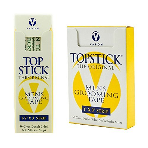 Product Cover Topstick Men's Clear Double Sided Grooming Tape Bundle - (1 Box of 50 Strips) 1