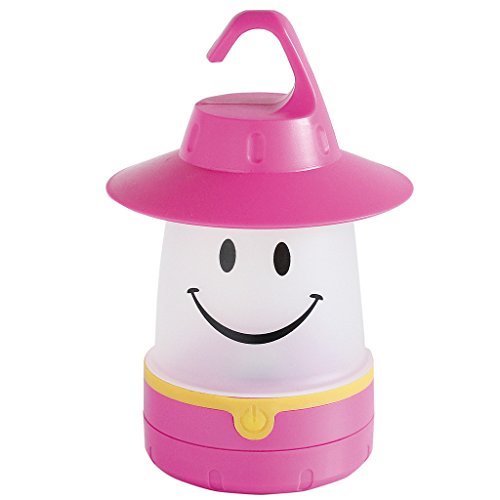 Product Cover Smile LED Lantern: Portable Night Light Camping Lantern For Kids (Raspberry)