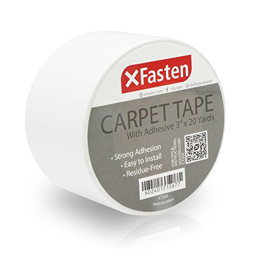 Product Cover XFasten Double Sided Carpet Tape, Removable, 3 Inches x 20 Yards