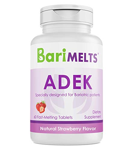 Product Cover BariMelts ADEK, Dissolvable Bariatric Vitamins, Natural Strawberry Flavor, 60 Fast Melting Tablets