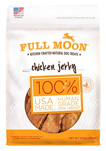 Product Cover Full Moon All Natural Human Grade Chicken Jerky Dog Treats, 12 Oz