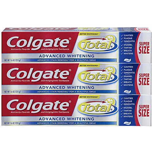 Product Cover Colgate Total Toothpaste, Advanced Whitening Paste - 7.6 ounce, 215g (3 Pack)