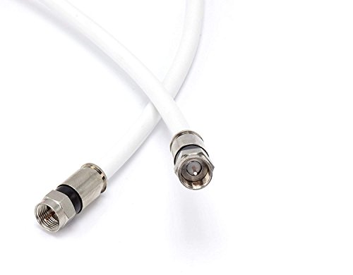 Product Cover THE CIMPLE CO - 10' Feet, White RG6 Coaxial Cable (Coax Cable) - Made in The USA - with Connectors, F81 / RF, Digital Coax - AV, CableTV, Antenna, and Satellite, CL2 Rated, 10 Foot
