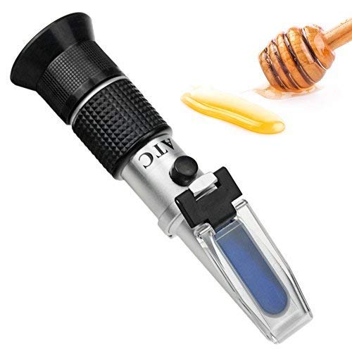 Product Cover Honey Refractometer for Honey Moisture, Refractometer 58-90 % Scale Range Honey Tester, by Aqueous Lab