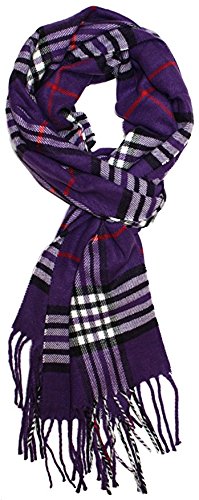 Product Cover Classic Luxurious Soft Cashmere Feel Unisex Winter Scarf in Checks and Plaid