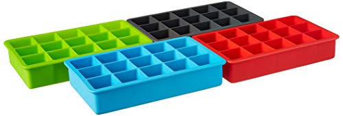 Product Cover Tovolo Perfect Cube Ice Mold Trays, Sturdy Silicone, Fade Resistant, 1.25