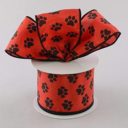 Product Cover Red Satin with Black Paw Prints 2.5