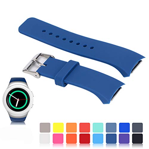 Product Cover Ysang for Samsung Gear S2 SM-R720/R730 Watch Replacement Band Accessory Small/Large Size Soft Silicone Wristband Strap Smartwatch Sport Band Fit for Samsung Galaxy Gear S2 SM-720/SM-730 Smartwatch