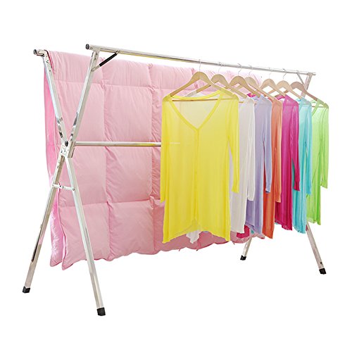 Product Cover Clothes Drying Rack for Laundry Free Installed Space Saving Folding Hanger Rack Heavy Duty Stainless Steel