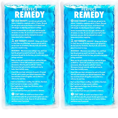 Product Cover Large Ice Pack for Injury (Set of 2) - Perfect Remedy Gel Cold Packs for Injuries, Pain Relief, Rehabilitation, Flexible Therapy for Knee, Shoulder, Back, Neck, Ankle