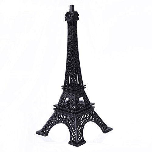 Product Cover JoyFamily Eiffel Tower Decor,7Inch (18cm) Metal Paris Eiffel Tower Statue Figurine Replica Drawing Room Table Decor Jewelry Stand Holder for Cake Topper,Gifts,Party and Home Decoration