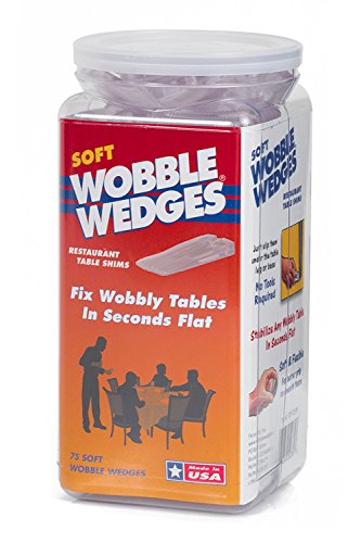 Product Cover Wobble Wedges Multi-Purpose Shims-Soft Clear 75 pack -Easy to Trim -Protect Delicate Surfaces -Level Restaurant Tables, Household Furniture and Plumbing Fixtures -Use as Clamping Pad on Angled Surface