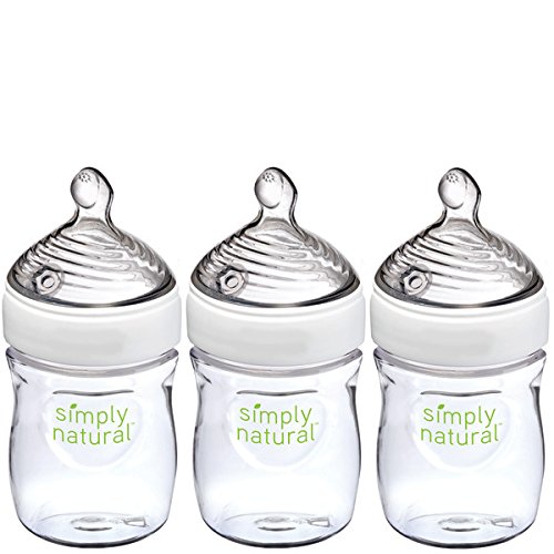Product Cover NUK Simply Natural Baby Bottle, Clear,  5 Ounce (Pack of 3)