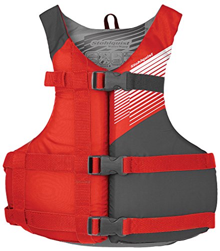 Product Cover Stohlquist Youth Fit Life Jacket/Personal Floatation Device, 75-125 lbs, Red/Gray